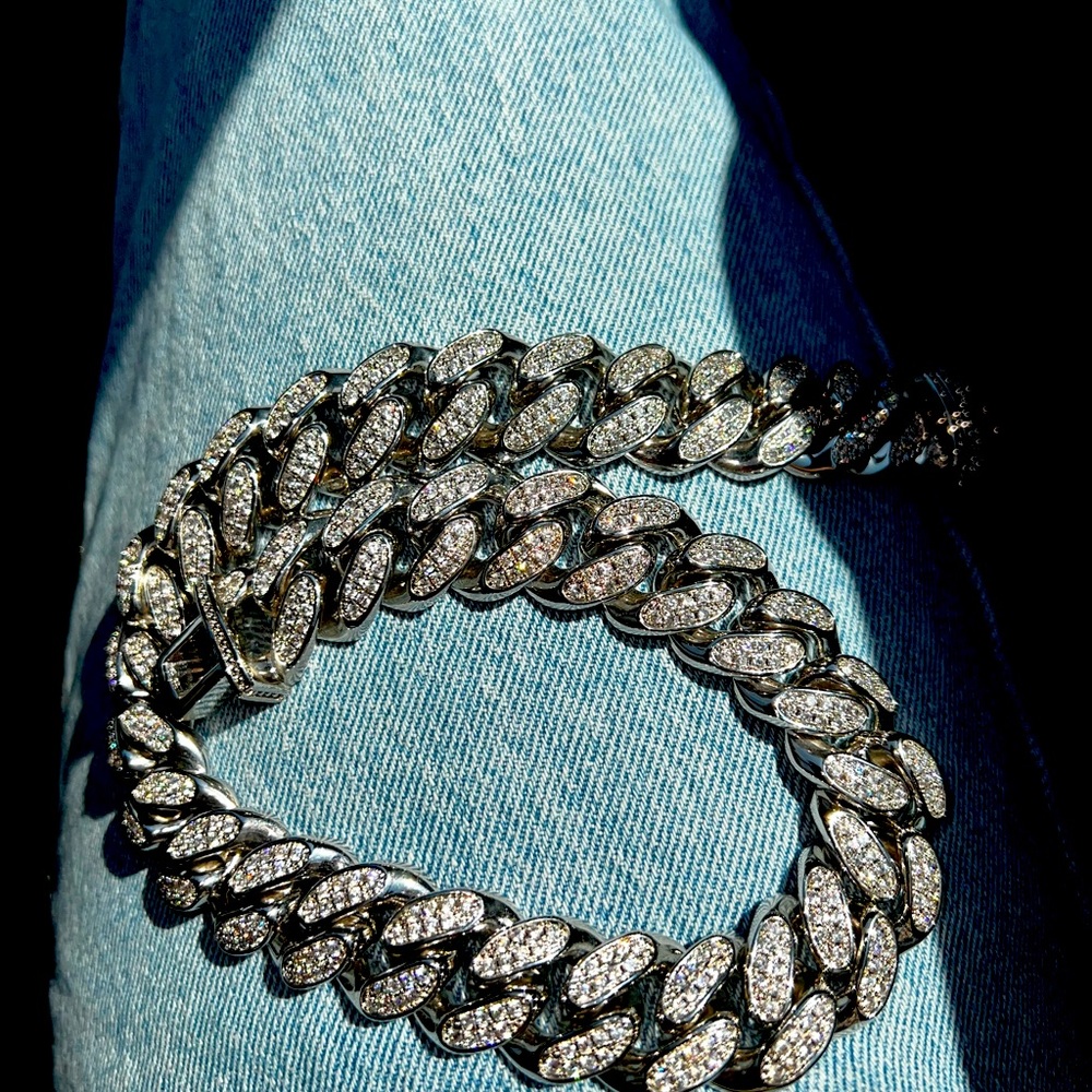 14k white gold plated